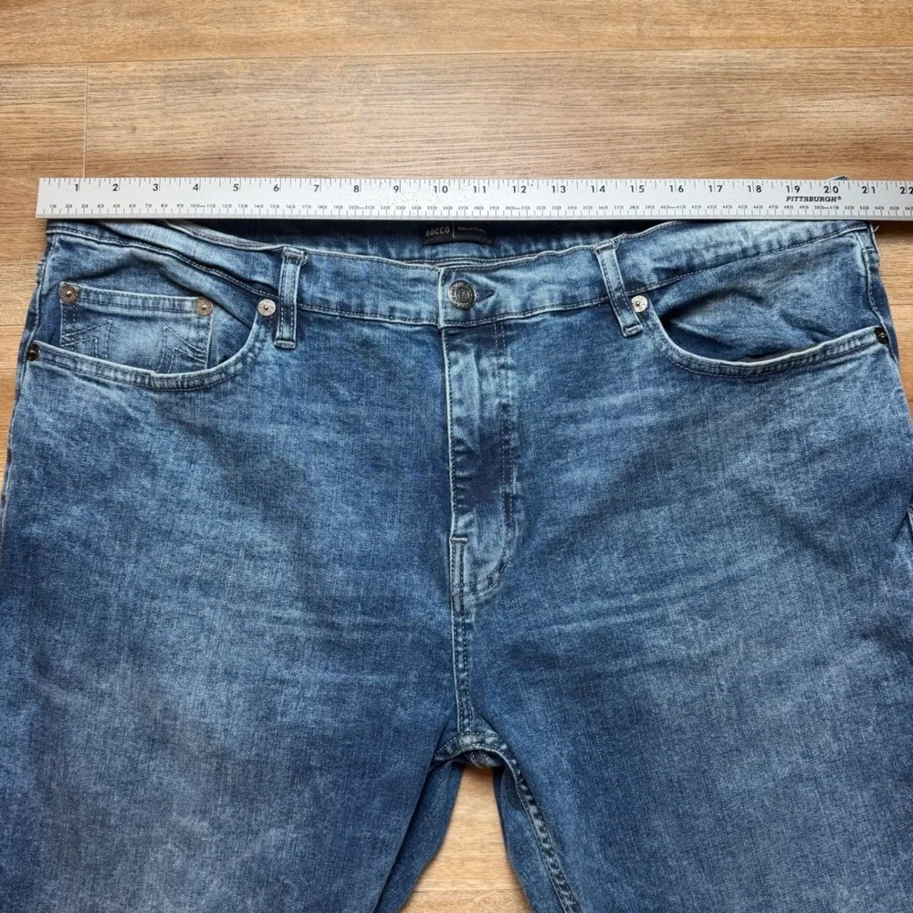 True Religion Rocco Jeans Mens 42x34 Blue Relaxed Skinny Stretch Denim Pants